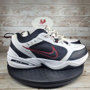Nike Air Monarch IV Trainers Men's Size 10.5 White Leather Walking Running Shoes